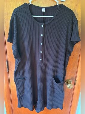 Old Navy Rib-Knit Henley Pajama Romper